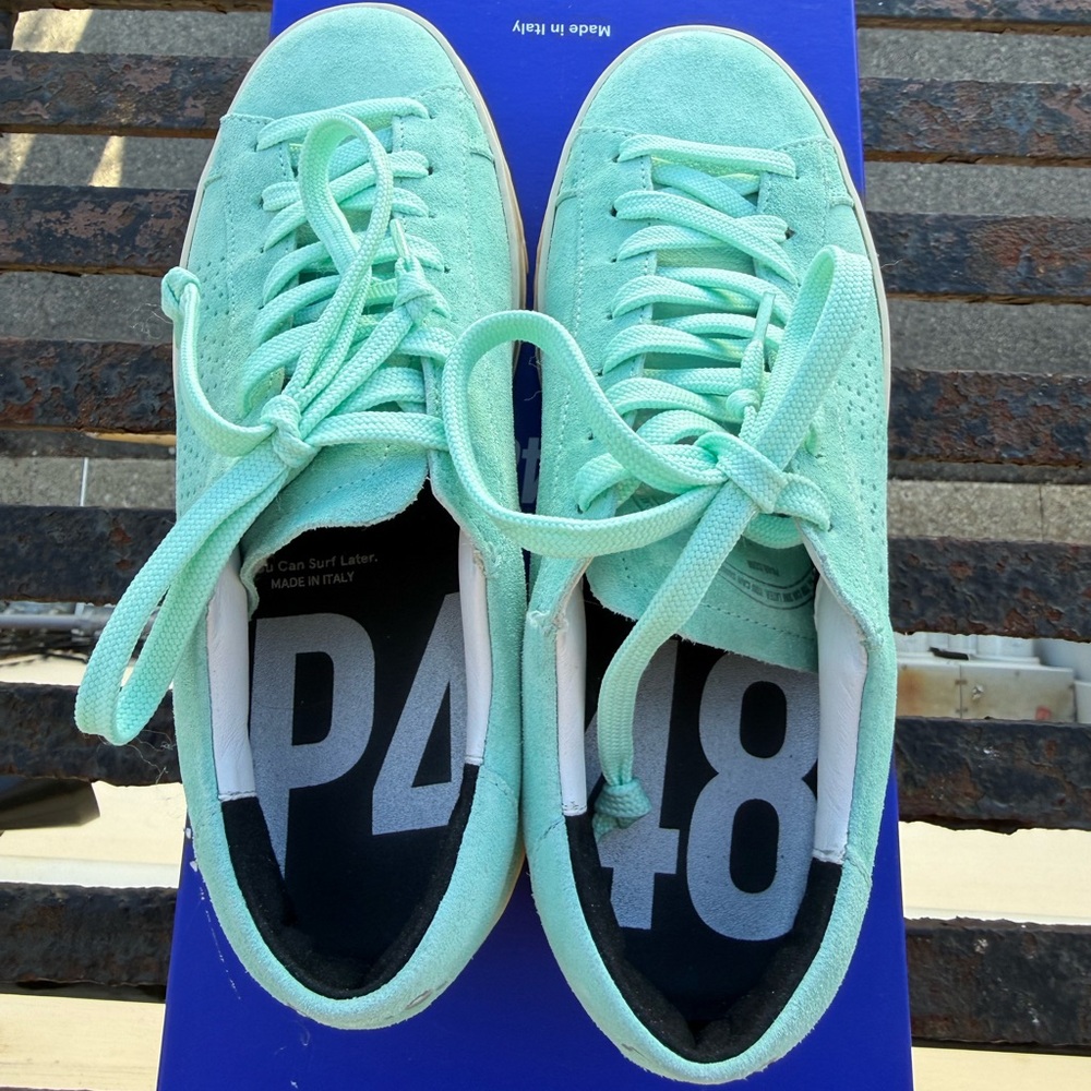 P448 Jack Low Top Sneakers in Aqua - Picture 9 of 15